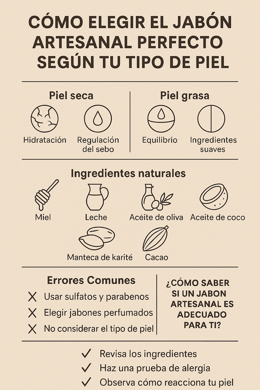 Cómo Elegir el Jabón Artesanal Perfecto Según Tu Tipo de Piel